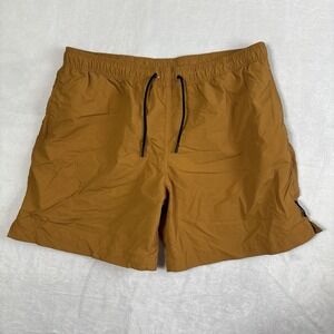 Timberland Orange Nylon Elastic Waist Shorts Men's XL‎ Active Relaxed